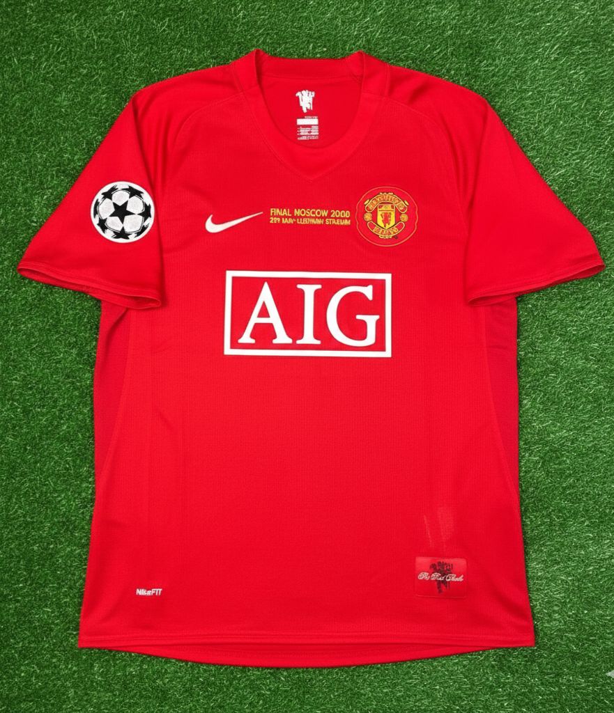 Jersey Manchester United 2007/2008 Final Champions Ronaldo